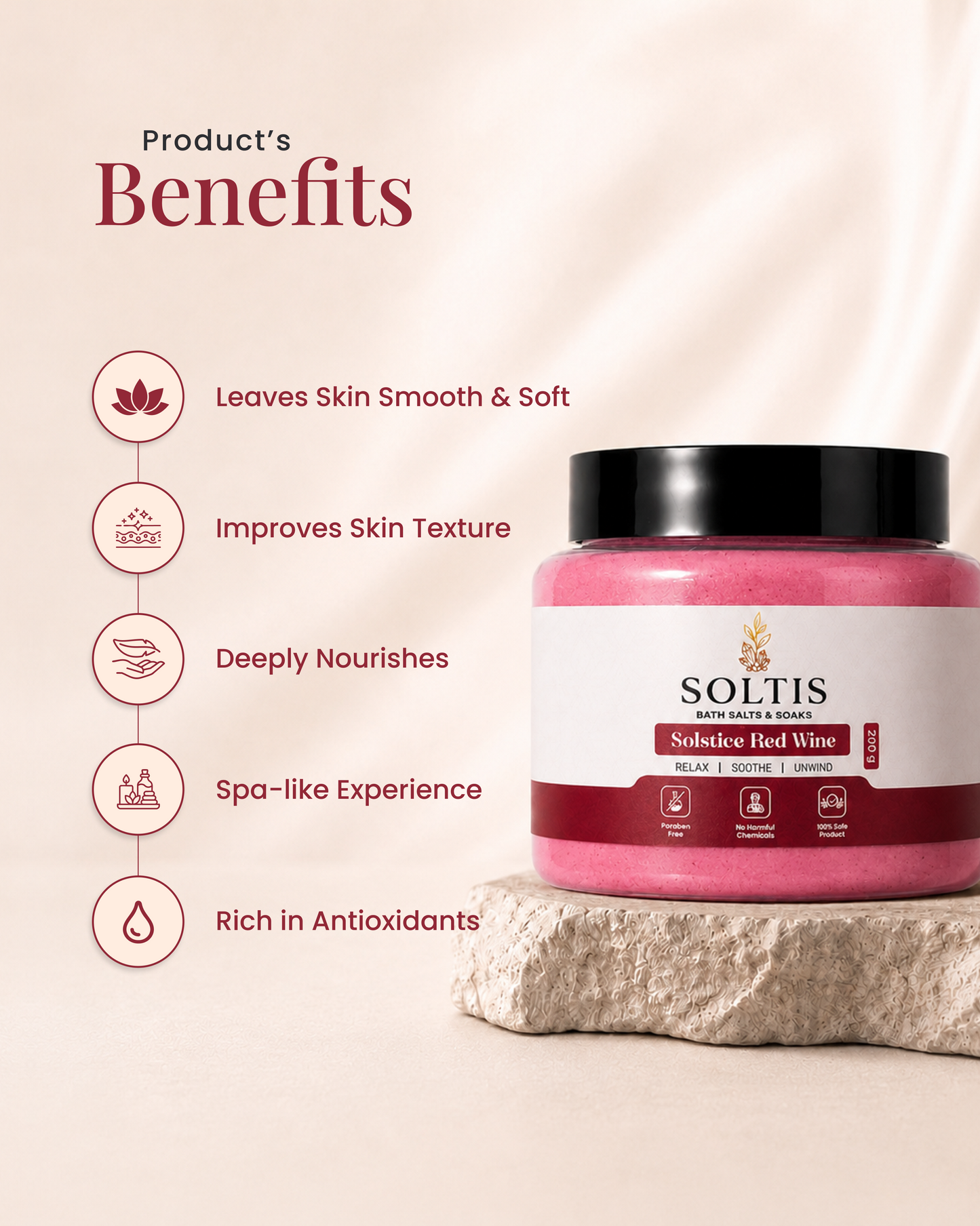 Soltis Solstice Red Wine Body Scrub
